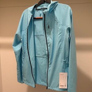 Athleta Light Blue Hooded Zip Jacket